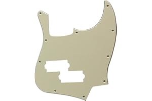 HANSHILUNPING Electric Guitar Pickguard for Top Jazz Bass With PB Pickup Hole Style (3 Ply Mint Green)