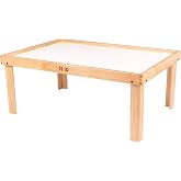 NILO N51N Kid's Play Table Compatible with Legos, Duplo, Trains, Games, Building, Lincoln Logs Safe Fun for Children Educational Toy Board Durable (No Holes, 32x48x20)