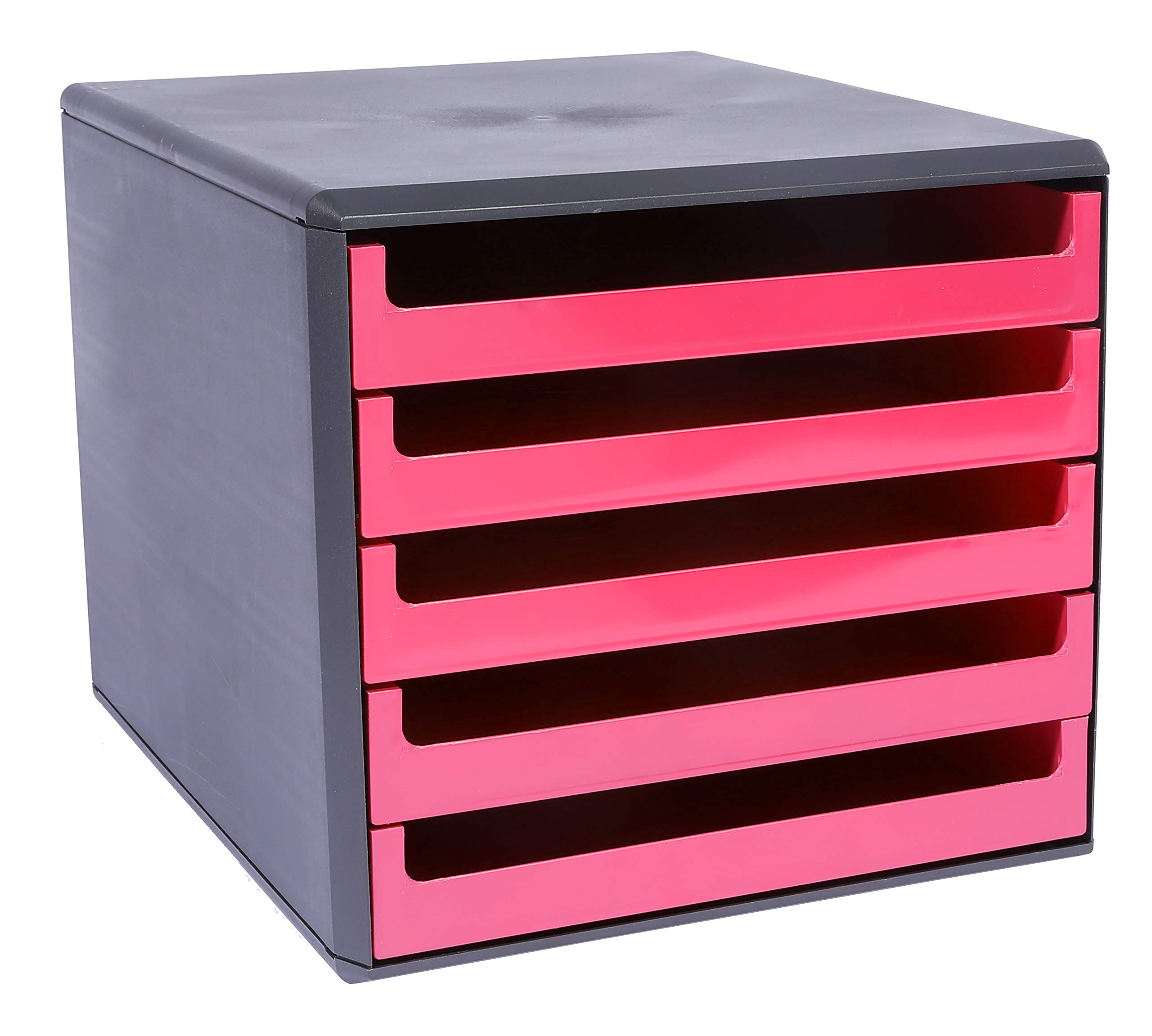 Metzger & Mendle 5 Drawer Unit Anthracite/Sunset red (Pink)