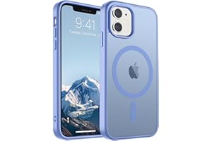 SUPFINE Magnetic for iPhone 11 Phone Case(Compatible with MagSafe)(Military Grade Drop Protection) Translucent Matte Shockproof Phone Cover,Blue Purple