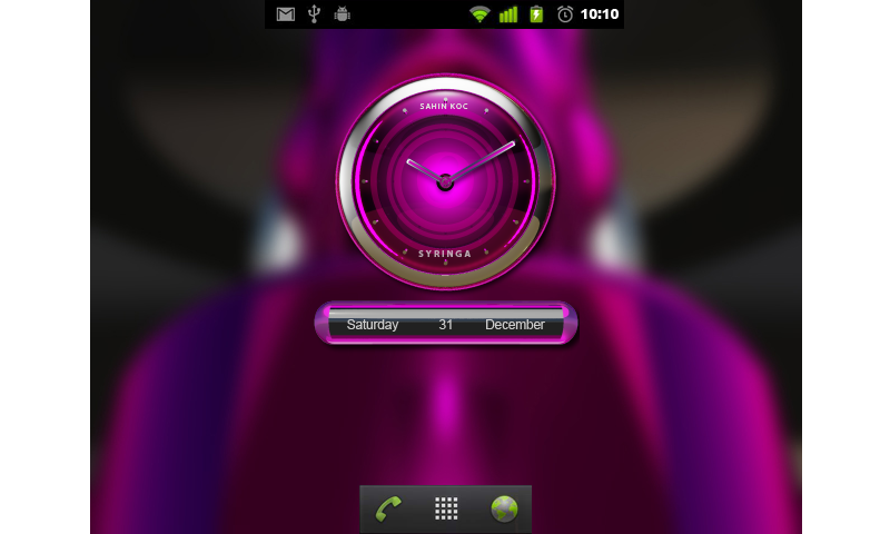 Syringa Beautiful Clock Widget Theme for Android