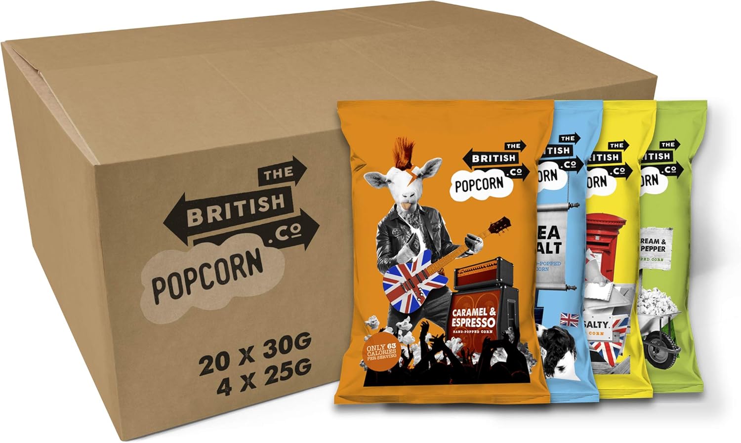 The British Popcorn Co. Hand Popped Popcorn, Allergen Free, Vegan