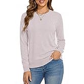 LaGracia Womens Wool Blend Crew Neck Long Sleeve Lightweight Fall Sweater 2026