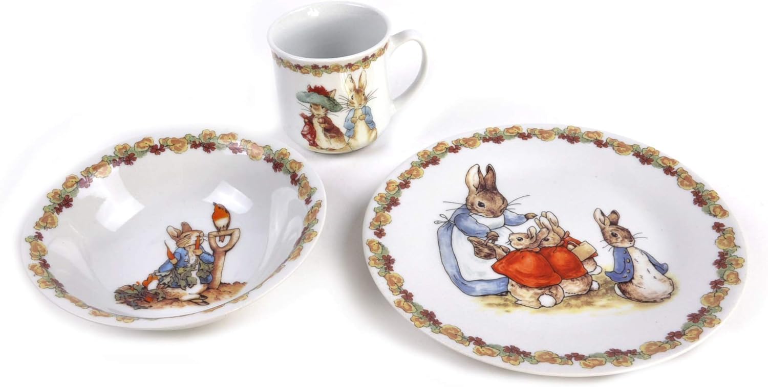 Beatrix Potter Peter Rabbit Peter Rabbit Flower Band Breakfast - Set of 3 Pieces