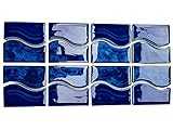 Tenedos Marble Blue Wavy Glossy Porcelain Lineup