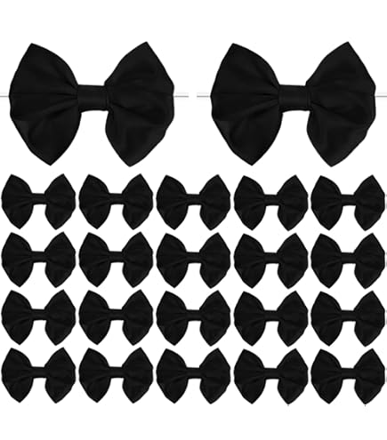 60-Pack Mini Checkered Satin Ribbon Bows 1.5x1 Inch - Hot Pink Craft DIY Supplies