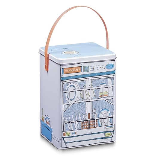 Zeller 19201 Geschirrspül-Tabs-Box Dishwasher, Metall, ca. 15 x 15 x 20,8 cm