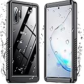Temdan for Samsung Galaxy Note 10 Plus Case Waterproof, [Military-Grade Drop Protection] [IP68 Underwater] Full Body Heavy Duty Rugged Shock-Proof Case for Note 10 Plus 6.8''-Black