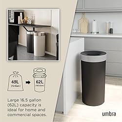 Umbra Vento Kitchen Trash Can with Open Top, Large
