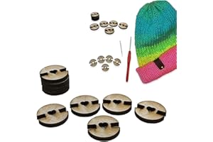 BANTLOU 50PCS Removable Wooden Pom Poms Buttons, Faux Fur Pom Poms Keepers on Handmade Beanies, Hat Pom Pom Holder, Knitted Hat Making Fastener Tool, Pompom Holders for Knit Beanies and Toques