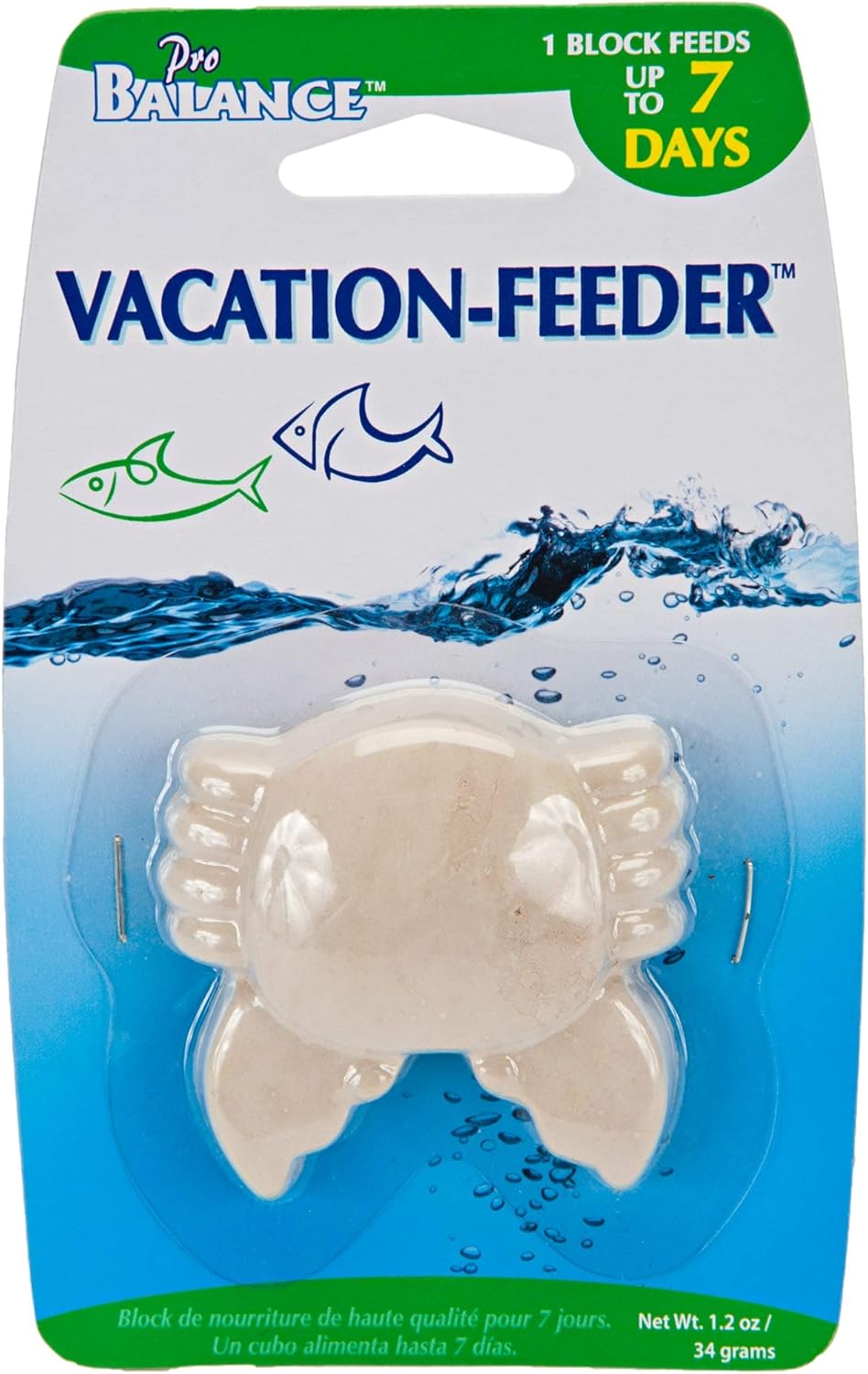 Penn Plax Crab Shape Vacation Fish Feeder, 1.3 oz.
