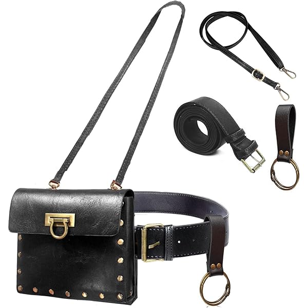Amazon.com: Genuine Leather Utility Belt | Winged, 4 Pocket  display picture 2