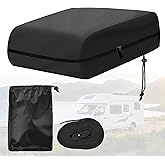 RV Air Conditioner Cover, 31" L x 31" W x 15" H Heavy Duty Camper Travel Trailer AC Covers for Roof, Fit for Coleman Mach, Dometic Brisk, Mach 3 Plus, Outside RV A/C Dust Proof Protective Accessories