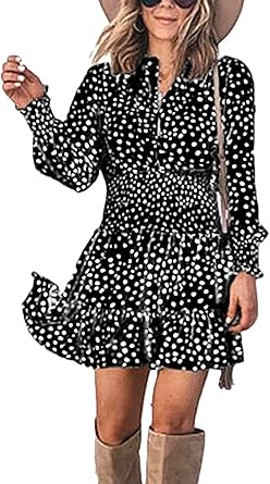 animal print ruffle dress