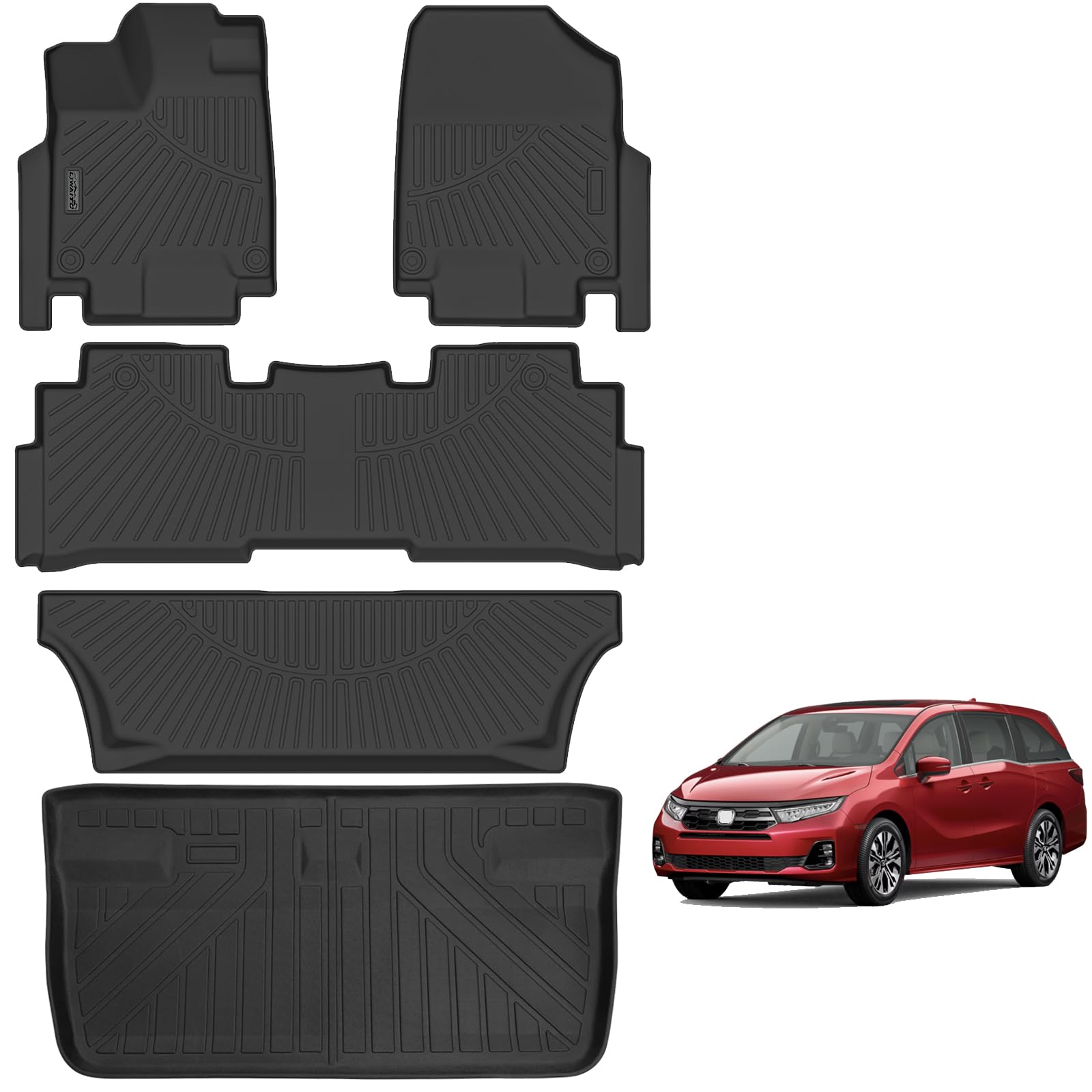 LJWAITO Floor Mats & Trunk Mat for 2018-2024 2025