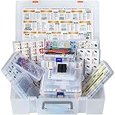 XXXL Electronic Component Assortment Box Kit, 5228 pcs, Capacitors, Transistors, Potentiometers, Diodes, ICs, Inductors, Regu