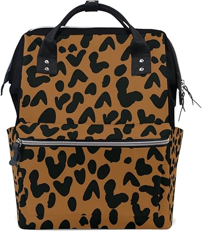 leopard print nappy bag