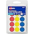 Amazon.com : Avery Color-Coding Removable Labels, 3/4 Inch Round Labels, Assorted Neon Colors ...
