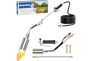 SEVENMEET Propane Torch Weed Burner, 1,800,000 BTU Blow Torch for Weeds with 11.5FT Hose, Self Igniter and Turbo Trigger, Flamethrower for Weeding, Roof Asphalt, Melting Snow, Road Marking, Barbeque