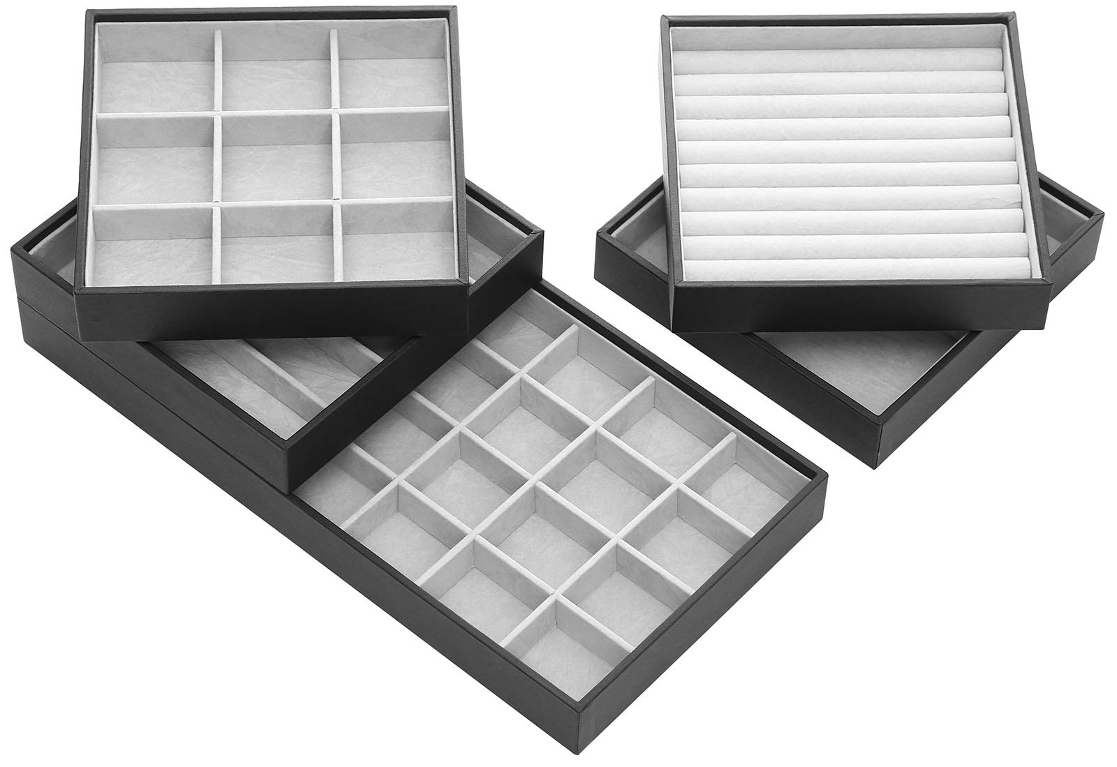 ORIGIA Magic Stackable Jewelry Trays Closet Dresser Drawer Organizer