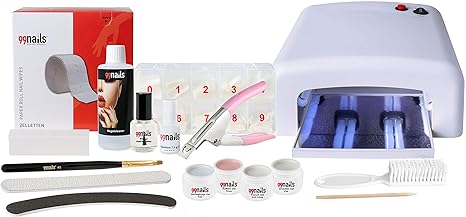 99nails Farbgel Starterset Gelnägel Starter Set 17-teilig Nagelstudio UV Gel Set UV Lampe