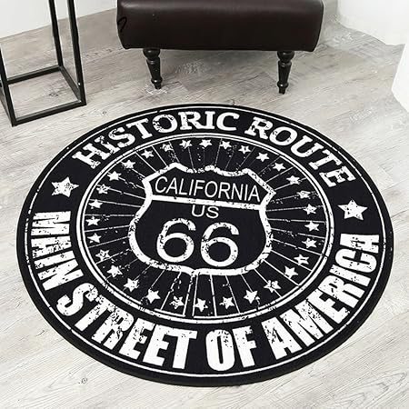 Caicolorful Modern Simple Round Non Slip Carpet Living Room Coffee