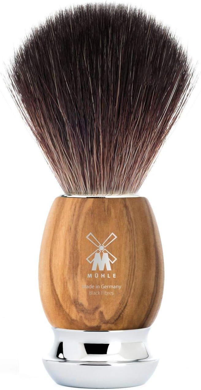MÜHLE Black Fibre Shaving Brush (100% Vegan) (Olive Wood)