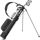 Findway Golf Stand Bag, Small Golf Bag for The Driving Range, Par 3 and Executive Courses, Lightweight Golf Club Carry Bag with Ball Holder and Pockets for Men Women