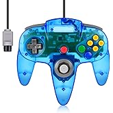 N64 Controller, FISUPER Wired Classic Game Controller Gamepad Joystick for N64 Console (Clear Blue)