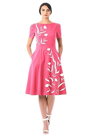 oleander pink tea length dress
