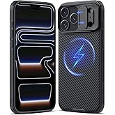 Nillkin CamShield Pro Compatible with iPhone 17 Pro,Compatible MagSafe,Case with Camera Cover,Magnetic 17 Pro 5G Case 6.3-inch Ultra-Thin Design,Shock Protection,Black