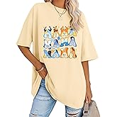 LOMON Oversized T Shirts for Women Short Sleeve Crewneck Summer Tops Loose Casual Mama Shirts Basic Tee