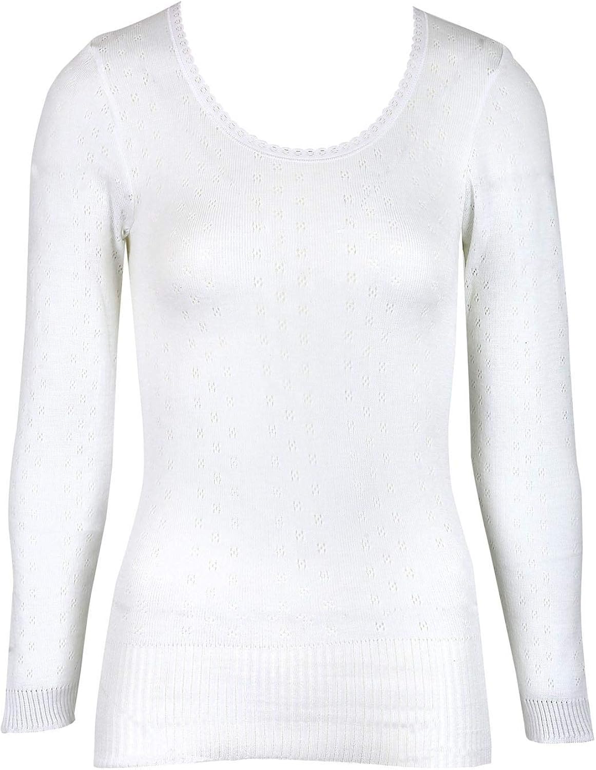 Elite Pleasure Ladies Womens Long Sleeve Soft Cosy Thermal Vest Spencer