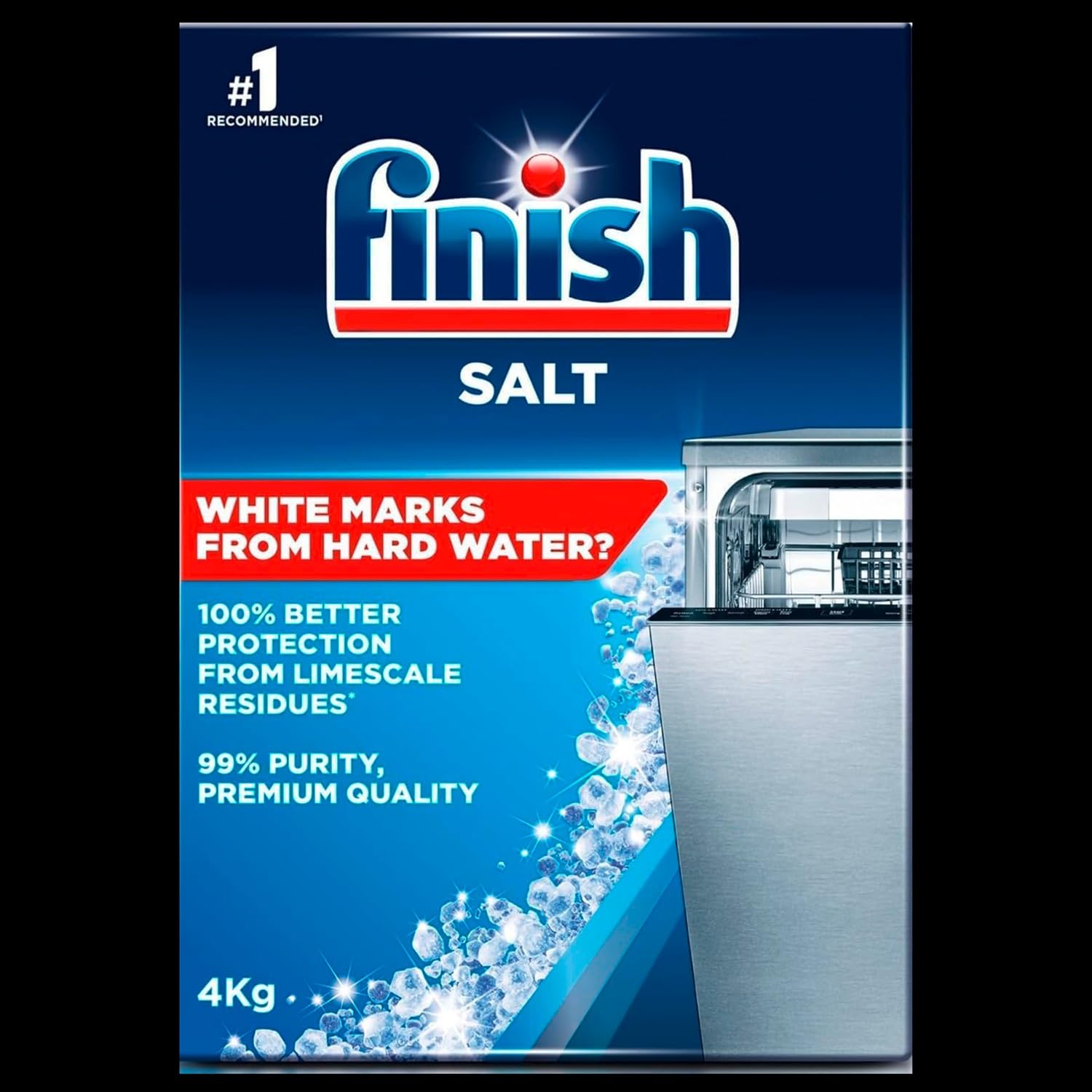 Finish Dishwasher Salt Box, 4kg, Prevents Limescale Build Up, Effective against Hard Water