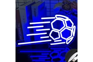 RAINDEE Miami LED Major League Soccer Neon Sign,Soccer LED Neon Light Up Sign, Major League Soccer LED Logo Sign, Gifts for Teen Boys, Football Fans,Neon Sign for Man Cave,Bedroom,Dorm,Party,Club Game Room