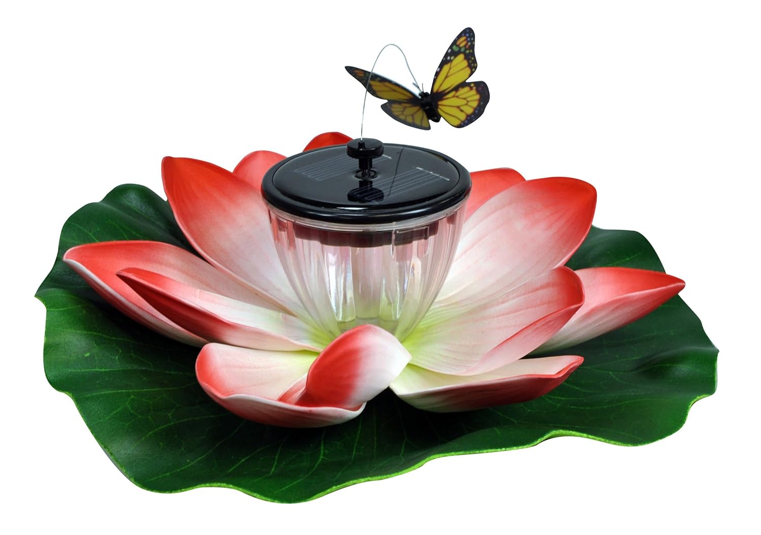 Kingfisher Floating Butterfly Pond Lily Led Solar Light & Motion Garden