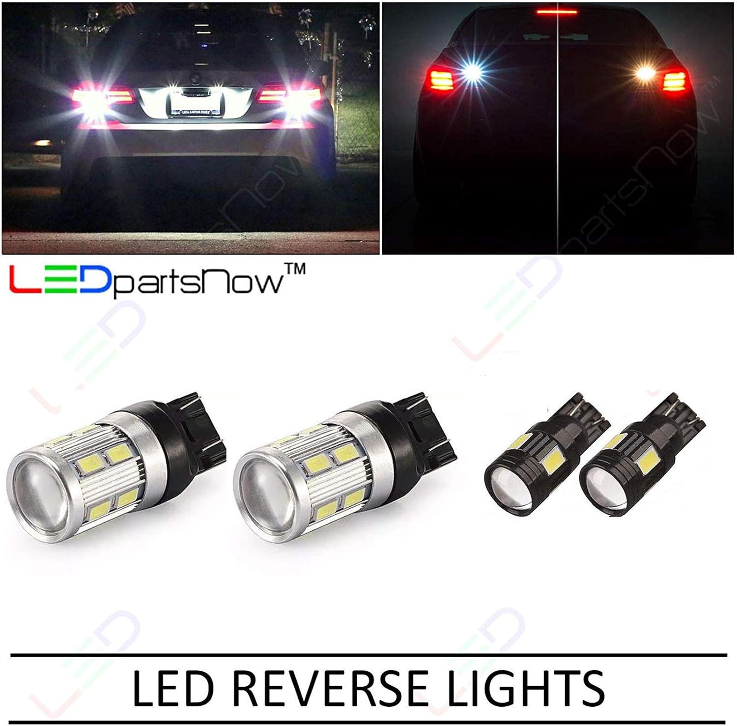 2011-2018 Jeep Grand Cherokee Reverse Backup Back up LED Light Bulbs 921 T10 906 912 901 906 909 T15 T20 7440 7442 7441 7443 (4 piece)