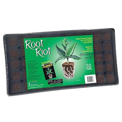 Root Riot RTRTTRY50 Organic Plant Starter Cubes, 50 Cubes