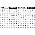 TOMALL 200Pcs Light Switch Labels Icon Stickers Household Transparent Light Fan Heater Bed Bathroom Kitchen Garage Laundry Room Switch Label Graphic Kit for Home Office School Hotel Public Places