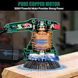 HYCHIKA Orbital Sander 300W 6 Speed 13000RPM 125mm 12 Sandpapers Dust Bag view 3
