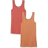 Amazon Essentials Women's Slim-Fit Tank Top, Pack of 2