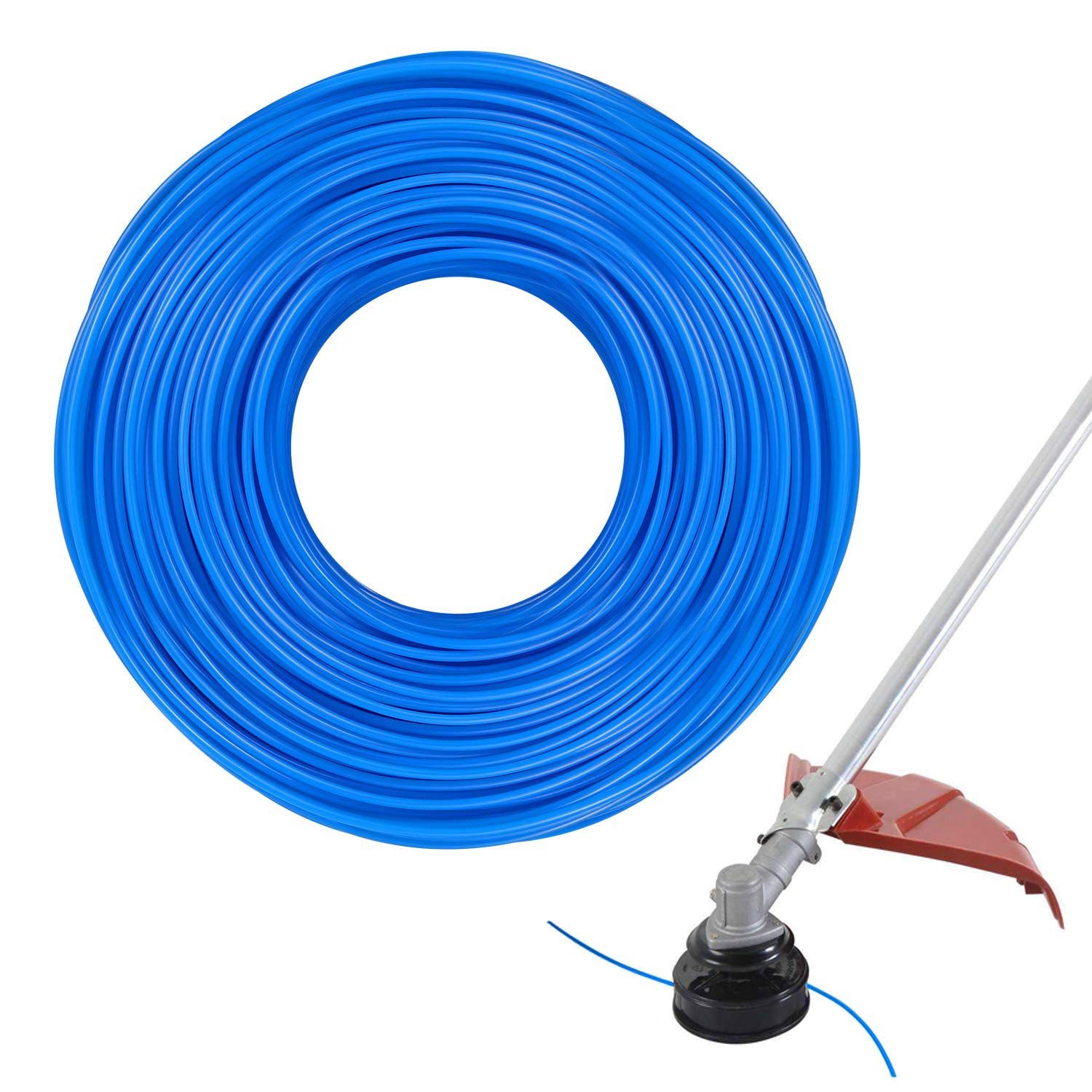 Zocipro Strimmer Line 1.6mm x 100m, Round Plastic Strimmer Cord, Durable Heavy Duty Strimmer Wire Suitable for Garden Pruning, Agricultural Production, Home Gardening