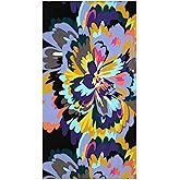Nicole Miller - Beach Towel, Soft & Absorbent Cotton Sheared Velour, Printed Beach Accessories (Bright Bloom, 36" x 68")