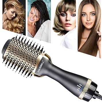 blow dry with straightener