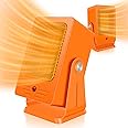 Verminget Portable Space Heaters for Indoor Use,Desktop Heater with 900W PTC 2s Fast Heating, 30° Adjustable Angle Design Small Electric Heater Lightweight for Personal, Office,Room,Orange