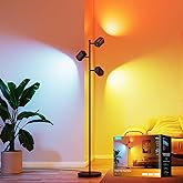 Govee Tree Floor Lamp Compatible with Matter, 3 Rotatable Lights with LuminBlend Technology, Standing Lamp with 64 Dynamic Sc
