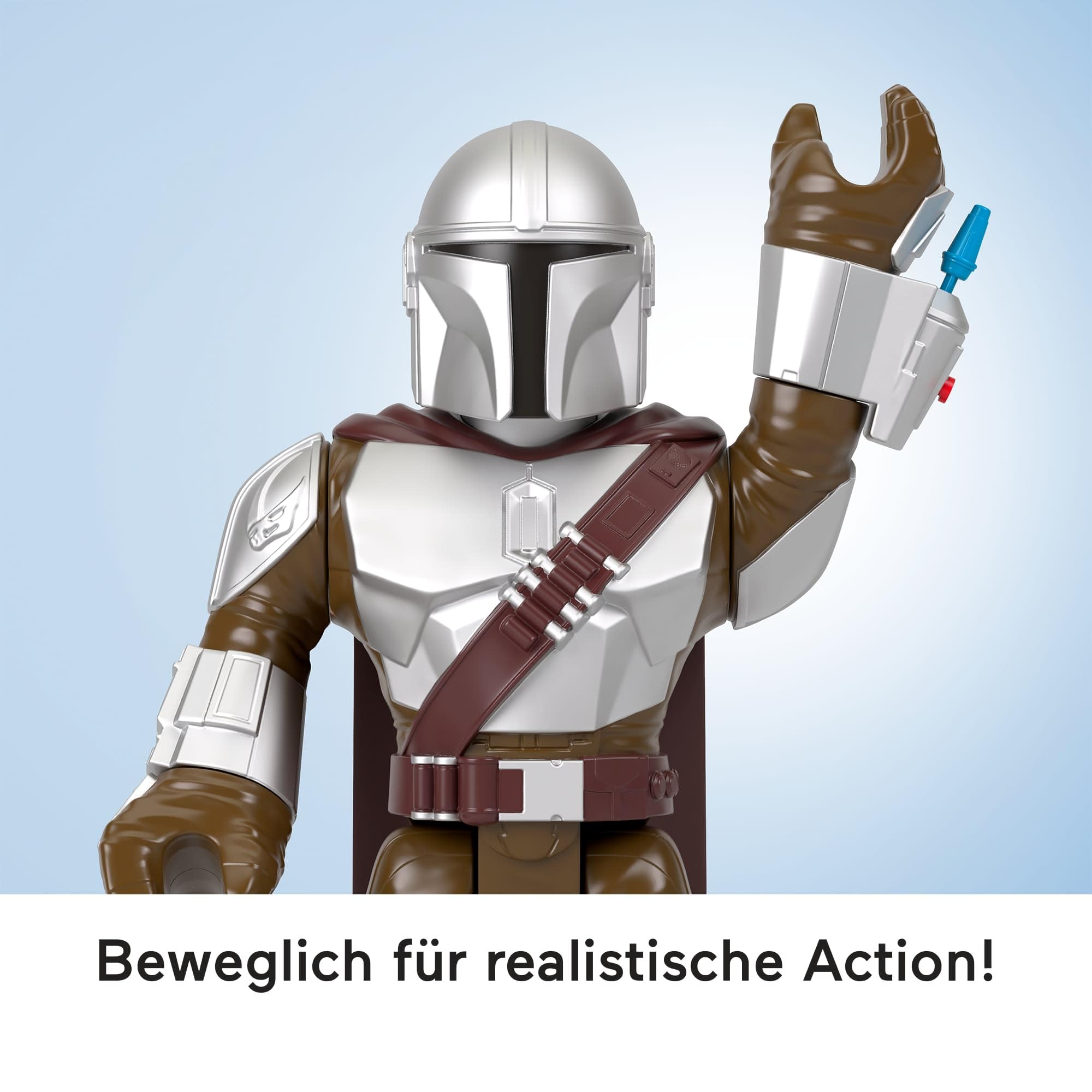 Fisher-Price Imaginext STAR WARS Spielzeug XXL The Mandalorian-Figur, ca. 42 cm große, bewegliche Figur mit Starter für Kinder ab 3 Jahren, HXT20 4