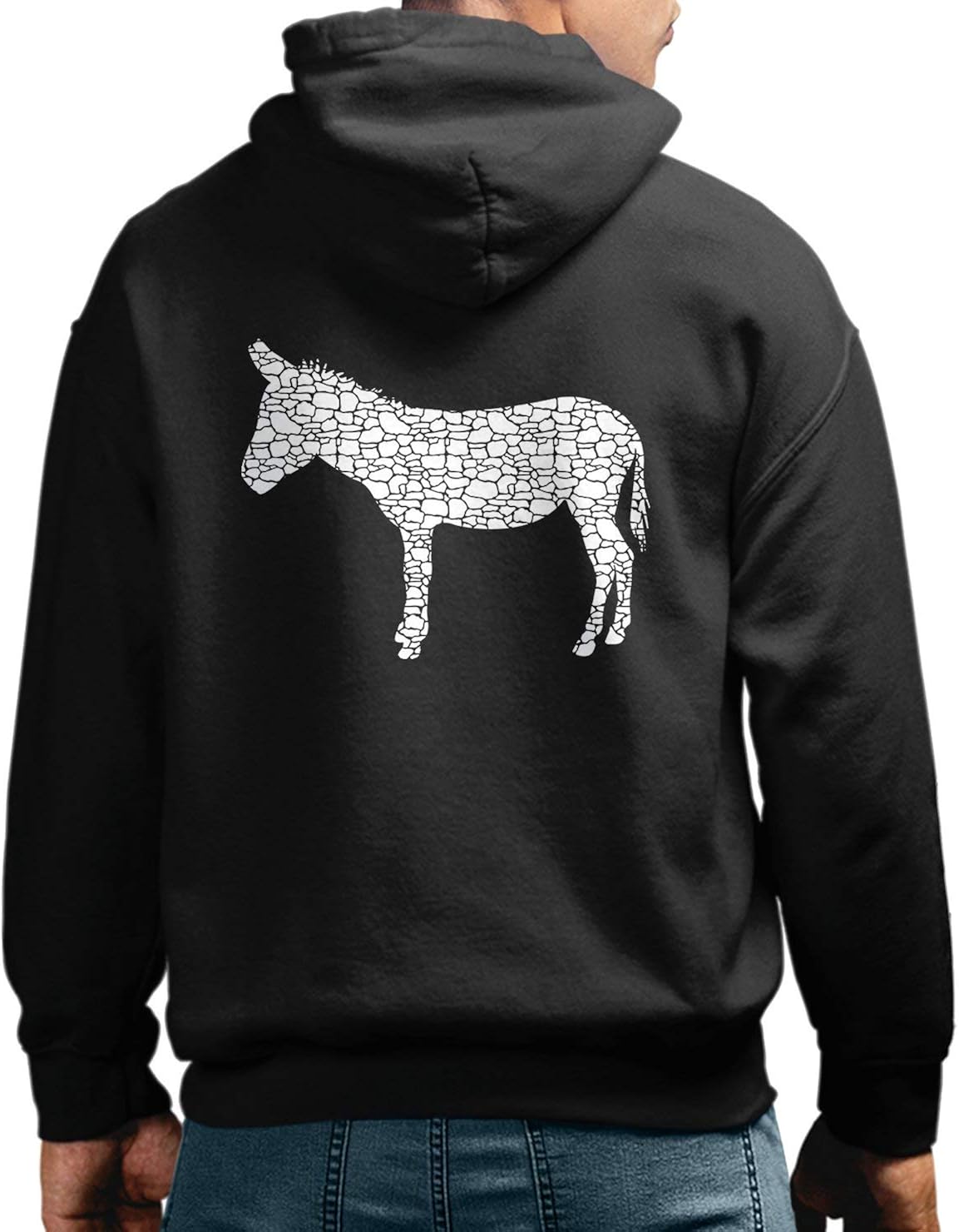 Donkey Pattern Long Sleeve Hoodie, Funny Donkey Sweatshirts, Donkey Pullover Hoodie Amazon.ca
