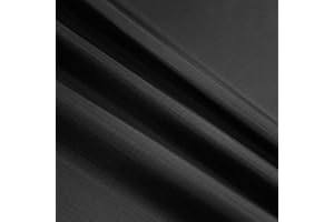 9KM DWLIFE Fabric, Black Waterproof Ripstop Nylon Fabric 40D, 60x39 Inches, Lightweight, PU Coating, Airtight Fabric for Kite, Tent, Flag, Bag, Tarp Cover, DIY Project