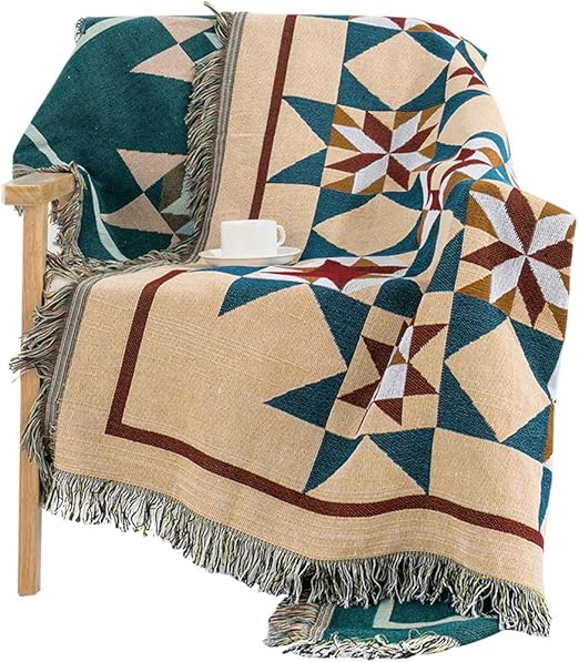 Amazon Com Mr Fantasy Boho Geometric Couch Cotton Woven Chenille